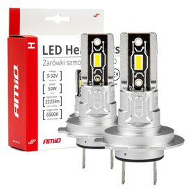 Žárovky H7 12V 9-18V LED 6500°K/3600LM H-mini (sada 2ks) AMiO