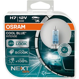Autožárovka OSRAM Cool Blue INTENSE NextGeneration 5000K H7 12V 55W + 100%, 2ks