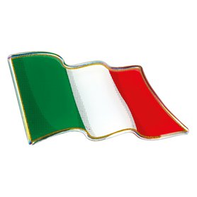 Italská vlajka zvlněná 3D samolepka 78 x 40mm