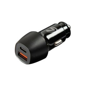 USB + USB C nabíječka do auta POWER TEC, 12/24V, 18W, LAMPA Italy