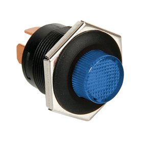 Tlačítkový spínač s LED světlem BUTTON SWITCH 12/24V 5A modrý