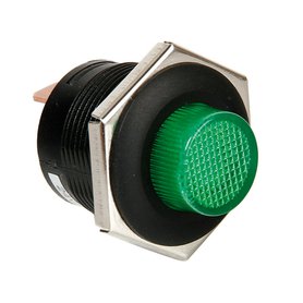 Tlačítkový spínač s LED světlem BUTTON SWITCH 12/24V 5A zelený