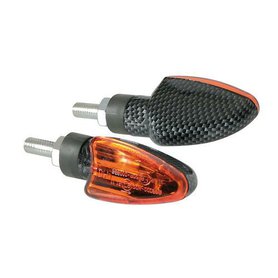 Blinkr moto Arrow 12V/21W 2ks, carbon-oranžové