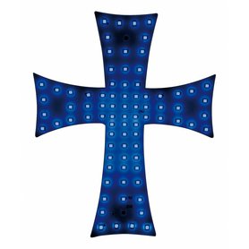 Lampa Italy 96972 Svítící kříž 81 Led 24V modrý