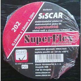 Super Flex Professional Izolepa černá 20m
