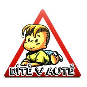 Samolepka Dítě v autě magnetická - chlapec