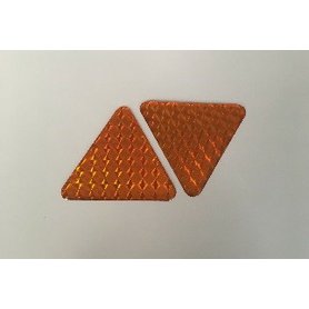 Samolepka 3D odrazka TROJÚHELNÍK 5x5x3,5cm - oranžový 2ks