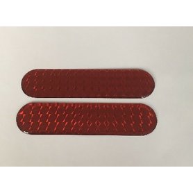 Samolepka 3D odrazka PRUH 10,5x2,3cm - červený 2ks
