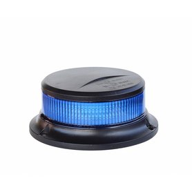 LED výstražný maják modrý s magnetem, 27W, 12/24V, 3m kabel do zapalovače, R10 R65, 3 módy [ALR0056]