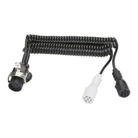 Propojovací spirálový kabel 24V 15/7 PIN, 3,8m, hermetické zástrčky